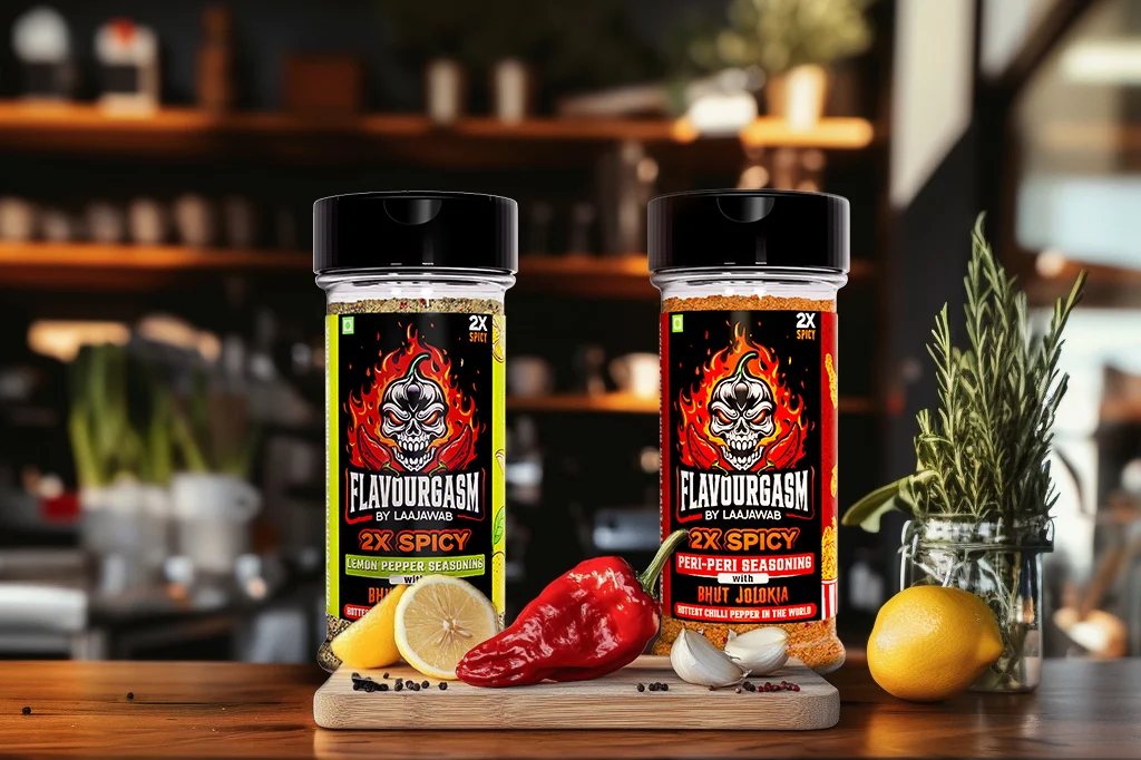 Combo Pack of Flavourgasm Peri-Peri & Lemon Pepper Seasonings | Bold Flavors for Pizza, Pasta, Chicken, Fries, Fruit Salads, Grills & More