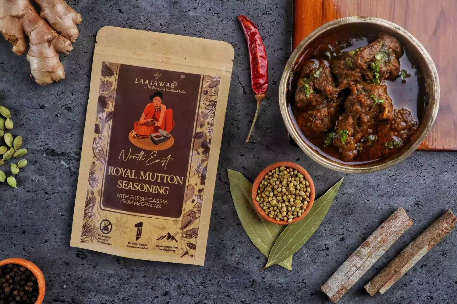 North East Royal Mutton Seasoning With Fresh Cassia From Meghalaya