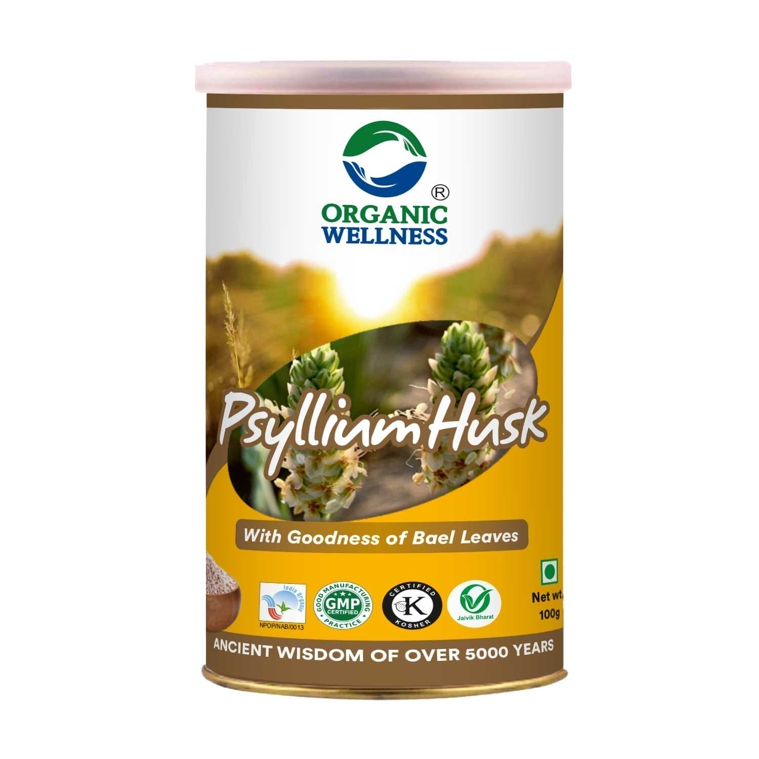 Organic Wellness Psyllium Husk (Isabgol) Powder