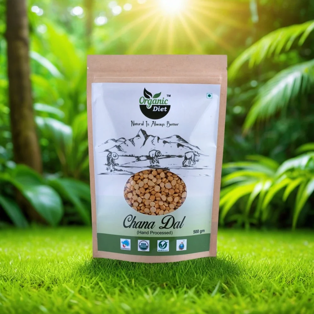 Organic Diet Fresh & Pure Organic Chana Dal Yellow.
