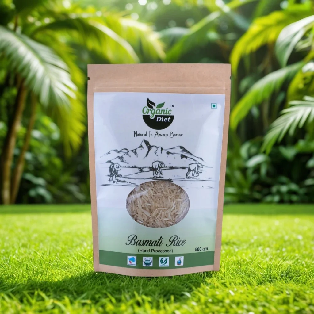 Organic Diet Fresh & Pure Organic Basmati Rice White.