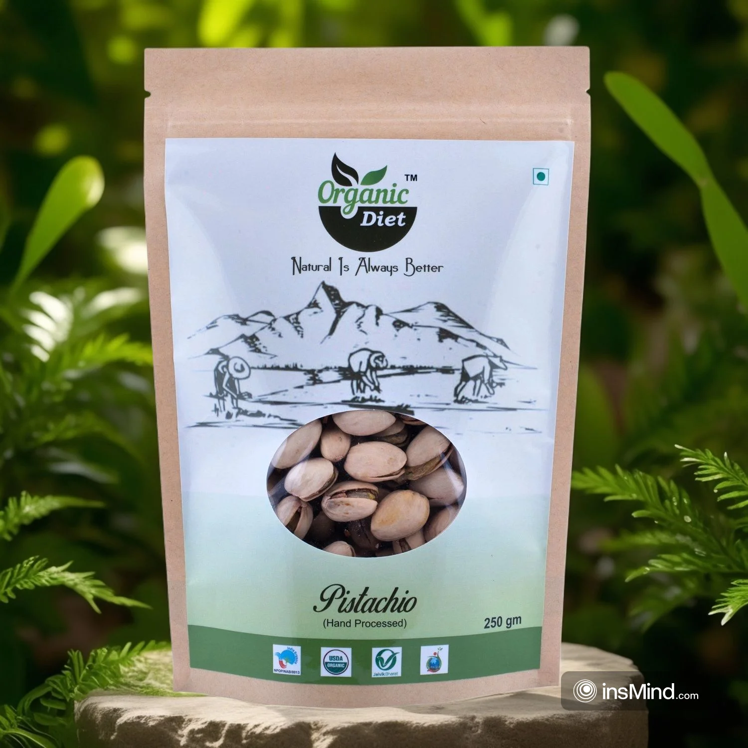 Organic Diet Fresh & Pure Organic Pista (Pistachios).